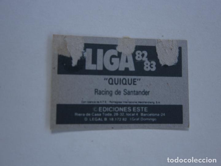 Cromos de f&uacute;tbol: ESTE 82-83 VERSION QUIQUE RACING SANTANDER 1982-1983 - Foto 2