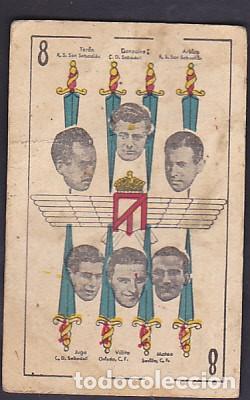 Football Stickers: CROMO CARTA BARAJA DEPORTIVA 8 ESPADAS