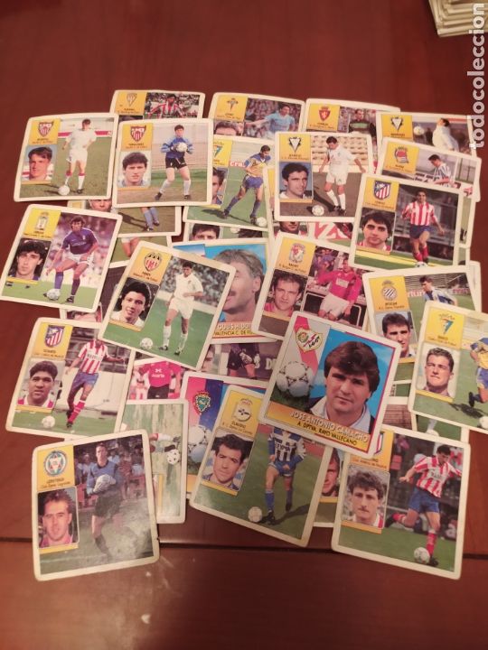Football Stickers: 37 cromos f&uacute;tbol 92/93 ediciones este, sin pegar y sin repetir