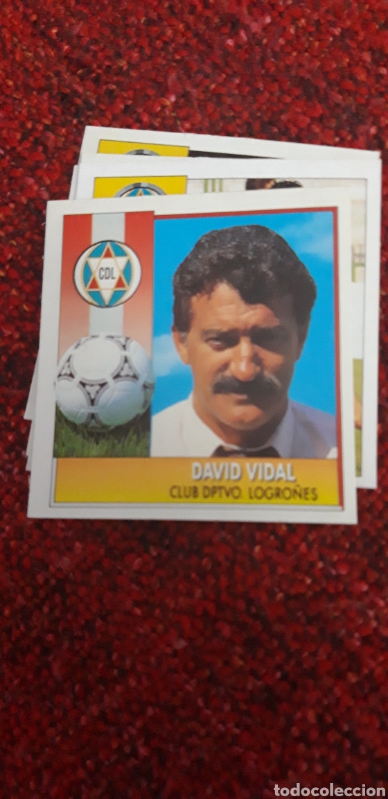 Cromos de f&uacute;tbol: Vidal Logro&ntilde;&eacute;s ESTE 92 93 1992 1993 despegado - Foto 1