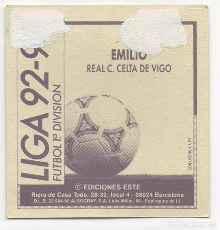 Cromos de f&uacute;tbol: ESTE 92-93 EMILIO. RECUPERADO. - Foto 2
