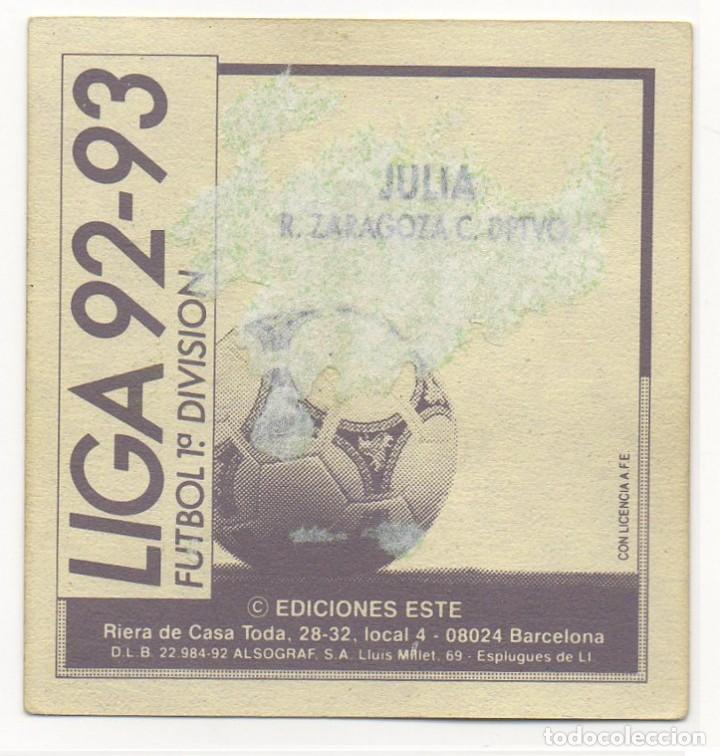 Cromos de f&uacute;tbol: ESTE 92-93 JULIA. RECUPERADO. - Foto 2