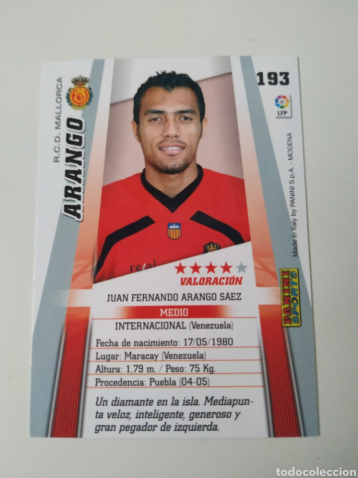 Cromos de f&uacute;tbol: Megacracks 2008/09 193 Arango Mallorca - Foto 2
