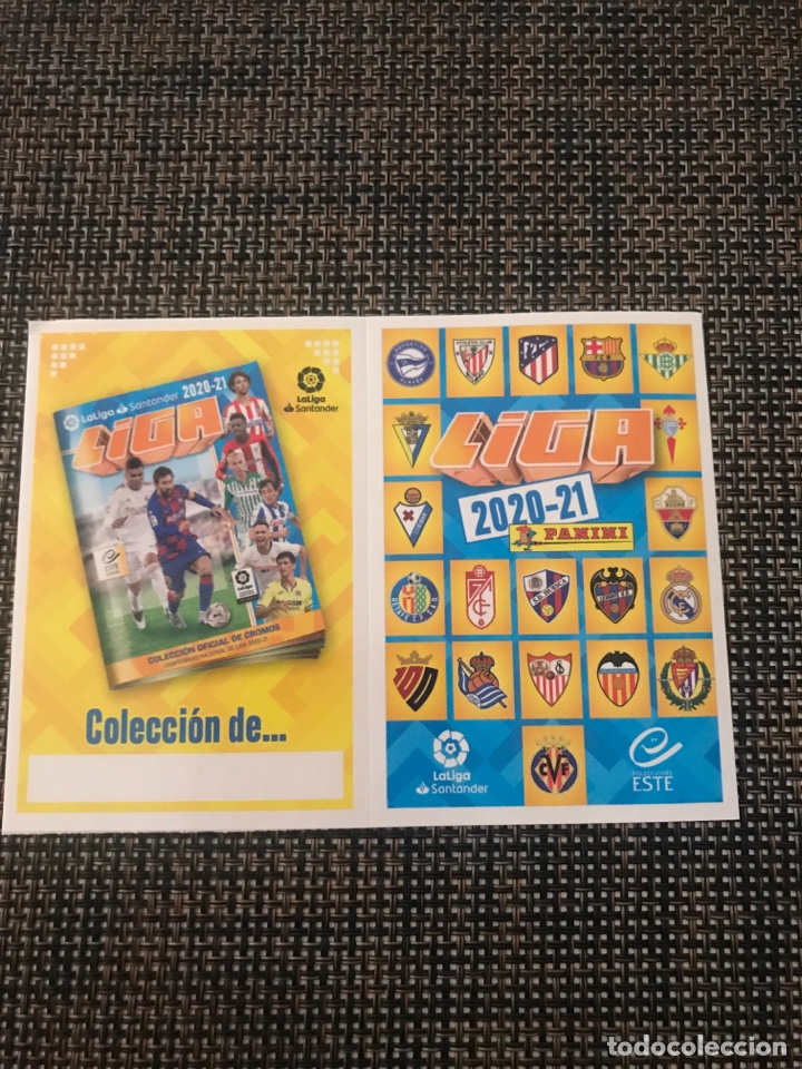Cromos de F&uacute;tbol: 2 CROMOS CONMEMORATIVOS 1 Y 2 LIGA ESTE 20 21