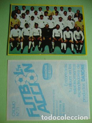 Cromos de F&uacute;tbol: CROMO ALBUM FUTBOL EN ACCION DE DANONE NUMERO 71 (NUEVO)