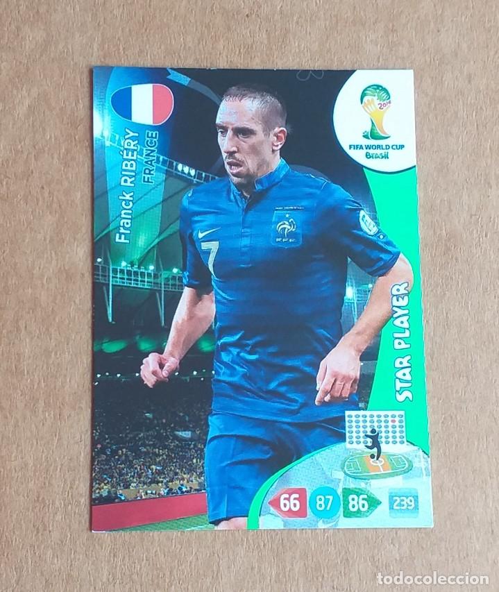 Figurine di Calcio: Cromo de Ribery STAR PLAYER Adrenalyn XL FIFA WORLD CUP BRASIL 2014 de Panini. Estado notable.