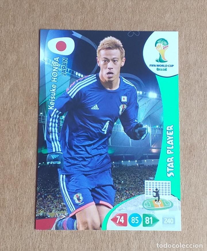 Cromos de f&uacute;tbol: Cromo de Honda STAR PLAYER Adrenalyn XL FIFA WORLD CUP BRASIL 2014 de Panini. Estado notable.