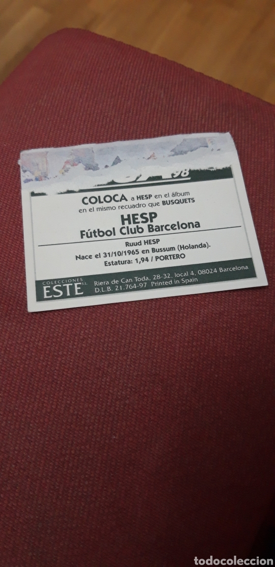 Cromos de f&uacute;tbol: Hesp Barcelona este 97 98 1997 1998 ventanilla - Foto 2