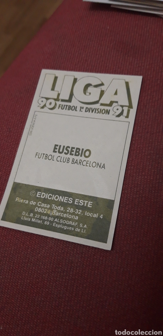 Cromos de f&uacute;tbol: Eusebio Barcelona este 90 91 1991 1990 - Foto 2