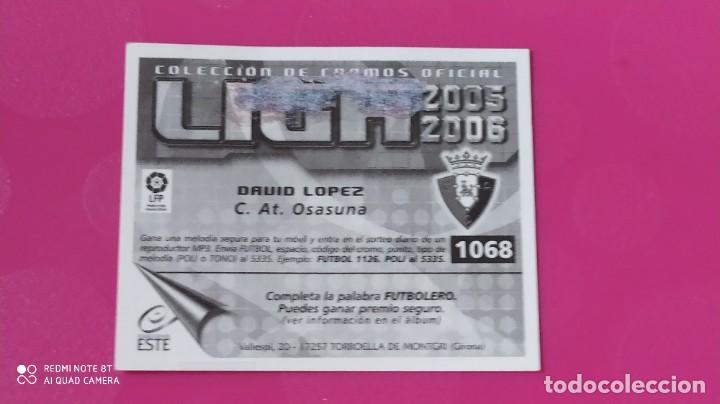Cromos de f&uacute;tbol: DAVID LOPEZ OSASUNA ESTE 05 06 2005 2006 - Foto 2
