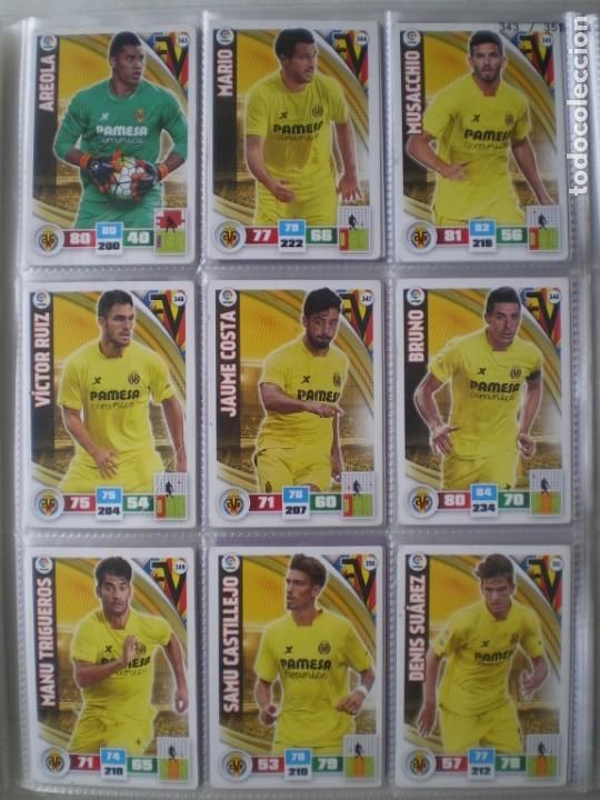 Cartes &agrave; collectionner de Football: ADRENALYN 2015-16. LOTE 18 CROMOS. VILLARREAL CLUB DE F&Uacute;TBOL.