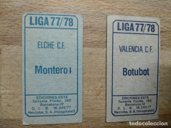 Cromos de f&uacute;tbol: ESTE 77-78 CROMO NUNCA PEGADO EN REGULAR ESTADO BOTUBOT - Foto 2