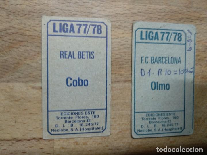 Cromos de f&uacute;tbol: ESTE 77-78 CROMO NUNCA PEGADO EN REGULAR ESTADO OLMO - Foto 2