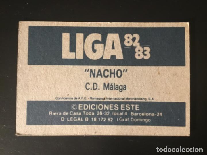 Cromos de f&uacute;tbol: Liga 1982 - 83 ediciones Este Malaga Nacho - Foto 2