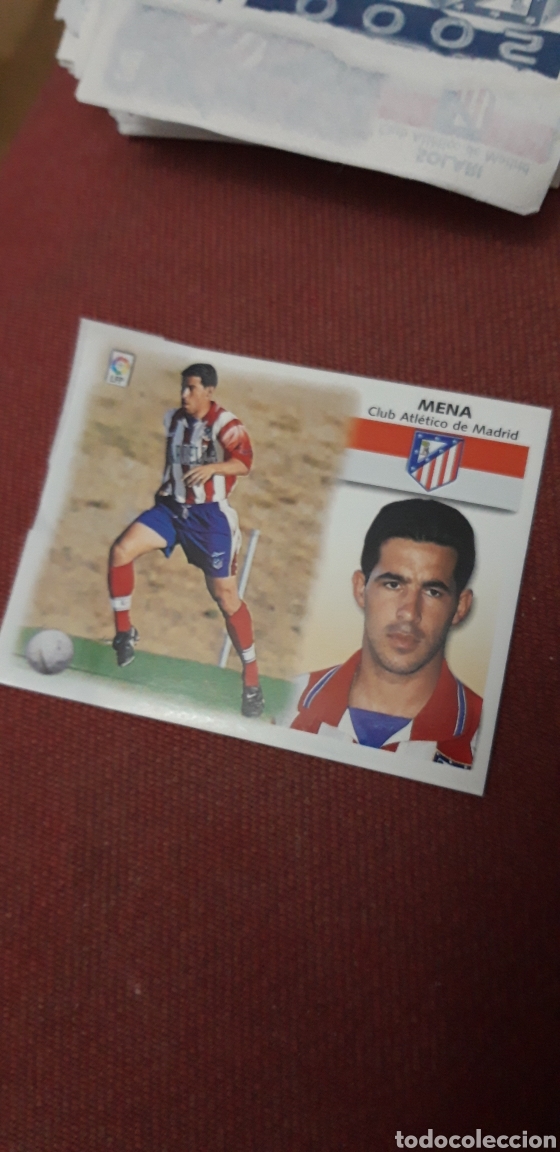 Cromos de f&uacute;tbol: Mena Atl&eacute;tico de Madrid ventanilla este 99 00 1999 2000 - Foto 1