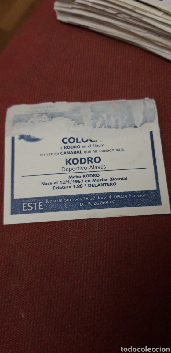 Cromos de f&uacute;tbol: Kodro alaves coloca ventanilla este 99 00 1999 2000 - Foto 2