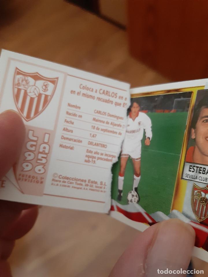 Cromos de f&uacute;tbol: ESTE 95-96 CARLOS COLOCA MUY DIFICIL (VENTANILLA)(A-9) - Foto 2