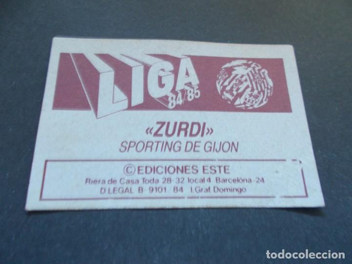 Cromos de f&uacute;tbol: ESTE 84-85 ZURDI SPORTING SIN PEGAR - Foto 2