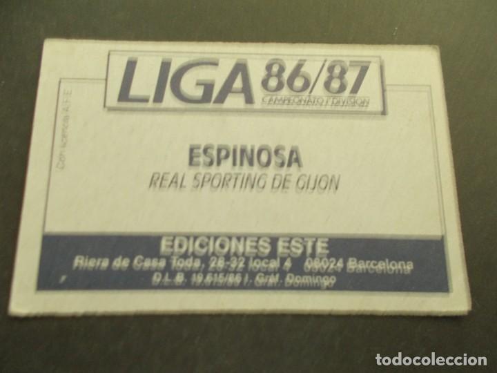 Cromos de f&uacute;tbol: ESTE 86-87 ESPINOSA SPORTING SIN PEGAR - Foto 2