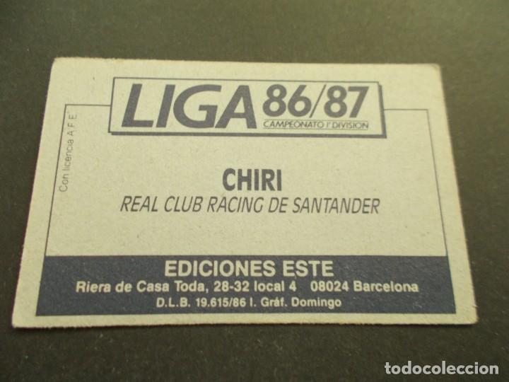 Cromos de f&uacute;tbol: ESTE 86-87 CHIRI RACING SIN PEGAR - Foto 2