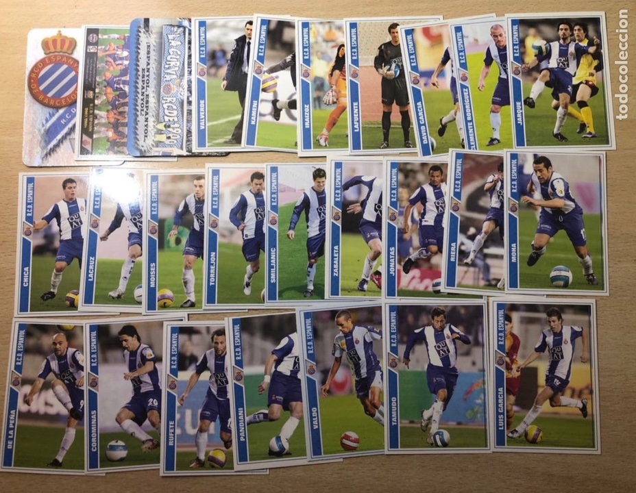Figurine di Calcio: Equipo RCD Espa&ntilde;ol de Barcelona. 29 fichas nuevas Mundicromo 2008.