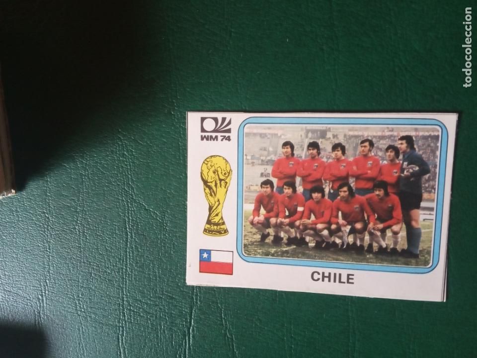 Fu&szlig;ball-Sticker: ALINEACION CHILE ALEMANIA MUNDIAL VULCANO 1974 CROMO FUTBOL LIGA 74 - RECORTADO - FR0 - 97