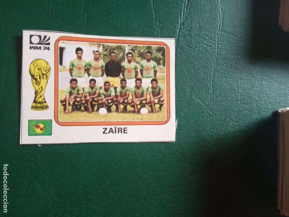 Fu&szlig;ball-Sticker: ALINEACION ZAIRE MUNDIAL VULCANO 1974 CROMO FUTBOL LIGA 74 - RECORTADO - FR0 - 12223