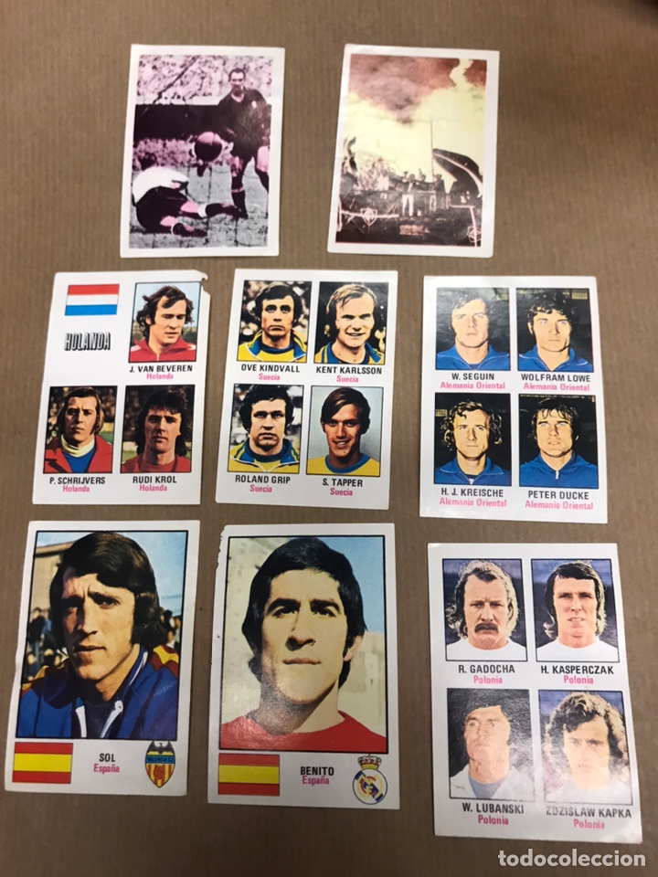 Cromos de F&uacute;tbol: 8 cromos munich 74 varios equipos