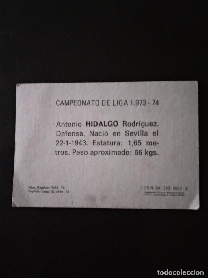 Cromos de f&uacute;tbol: HIDALGO - Foto 2