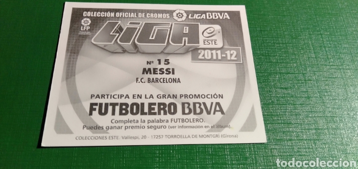 Cromos de f&uacute;tbol: MESSI LIGA ESTE 2011/12 - Foto 2