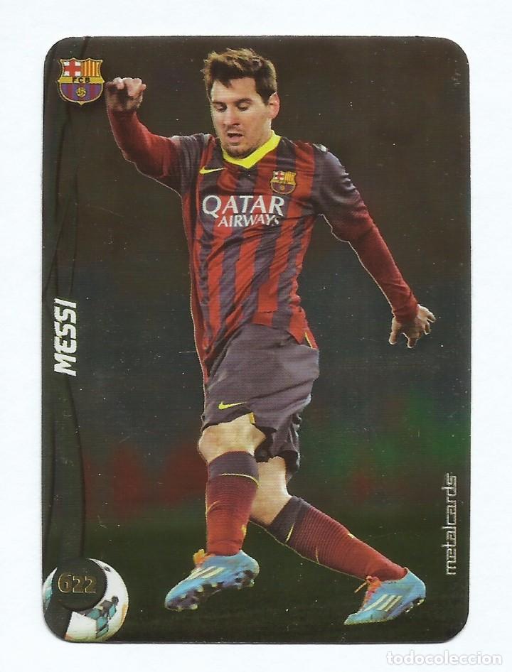 Figurine di Calcio: MESSI CROMO 622 METALCARDS F.C. BARCELONA CROMOS MUNDICROMO LIGA FUTBOL QUIZ 2014 2015 14 15