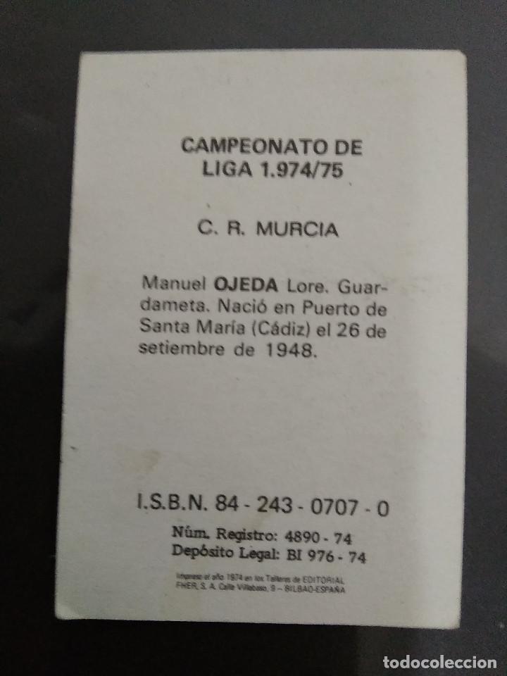 Cromos de f&uacute;tbol: OJEDA - Foto 2
