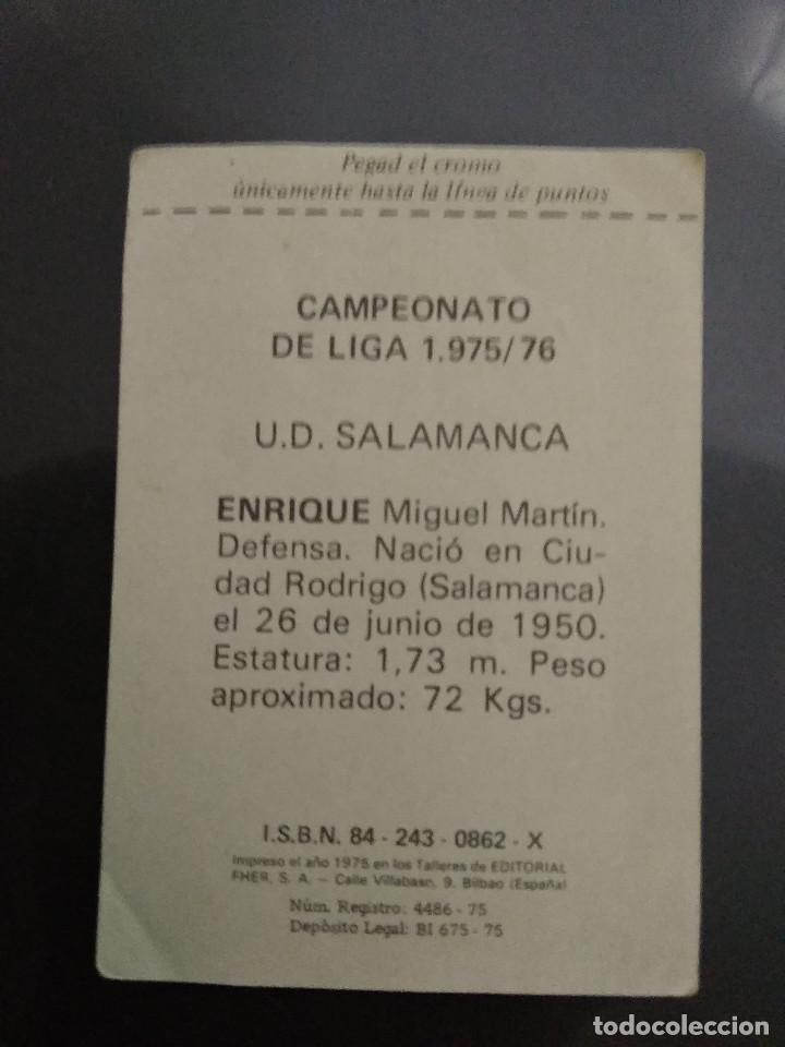 Cromos de f&uacute;tbol: ENRIQUE - Foto 2