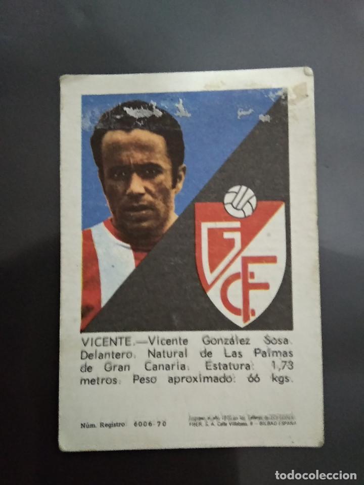 Cromos de f&uacute;tbol: VICENTE - Foto 2