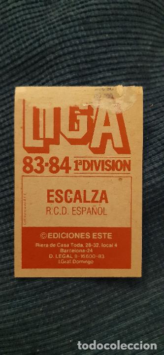 Cromos de f&uacute;tbol: 83 84 ESTE BAJA ESPA&Ntilde;OL escalza - Foto 2