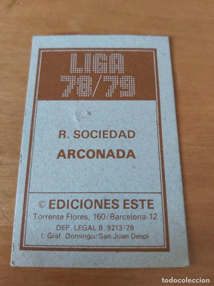 Cromos de f&uacute;tbol: ARCONADA. EDICIONES ESTE 78 79. Nunca pegado. - Foto 2