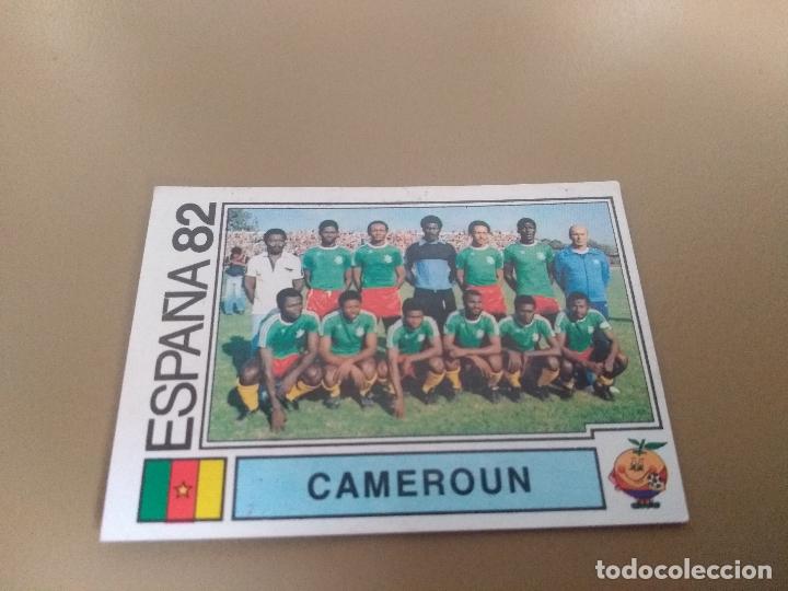 Cromos de f&uacute;tbol: N&ordm; 91 ALINEACION CAMERUN MUNDIAL ESPA&Ntilde;A 82 1982 PANINI SIN PEGAR