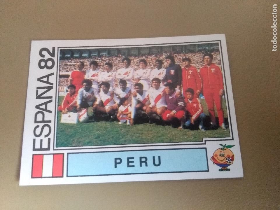 Cromos de f&uacute;tbol: N&ordm; 73 ALINEACION PERU MUNDIAL ESPA&Ntilde;A 82 1982 PANINI SIN PEGAR