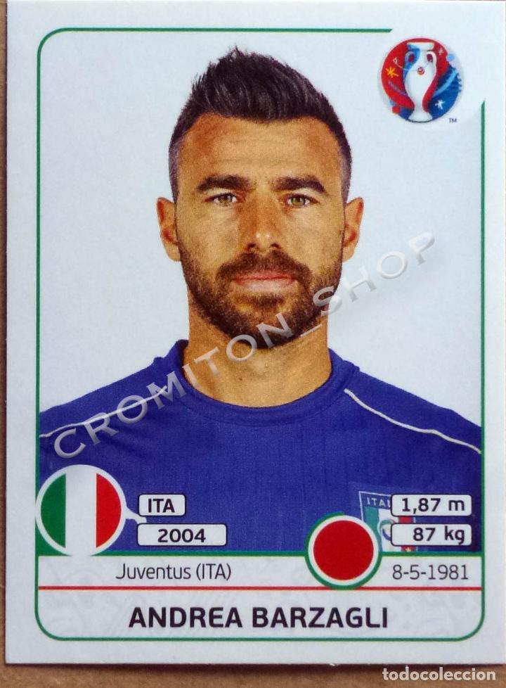 Figurine di Calcio: N&ordm; 498 ANDRE BARZAGLI - ITALIA - EURO 2016 16 FRANCE FRANCIA PANINI