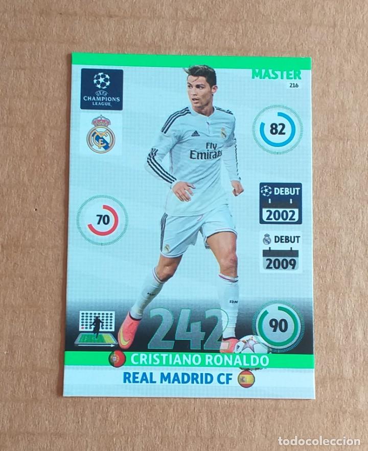 Figurine di Calcio: Cromo n&ordm; 216 C.Ronaldo ADRENALYN XL CHAMPIONS LEAGUE 2014-2015 de Panini. Nuevo de sobre.