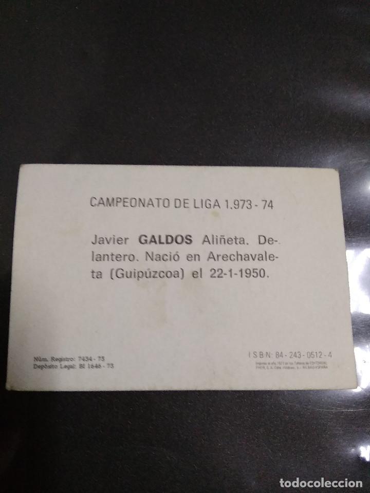 Cromos de f&uacute;tbol: GALDOS - Foto 2