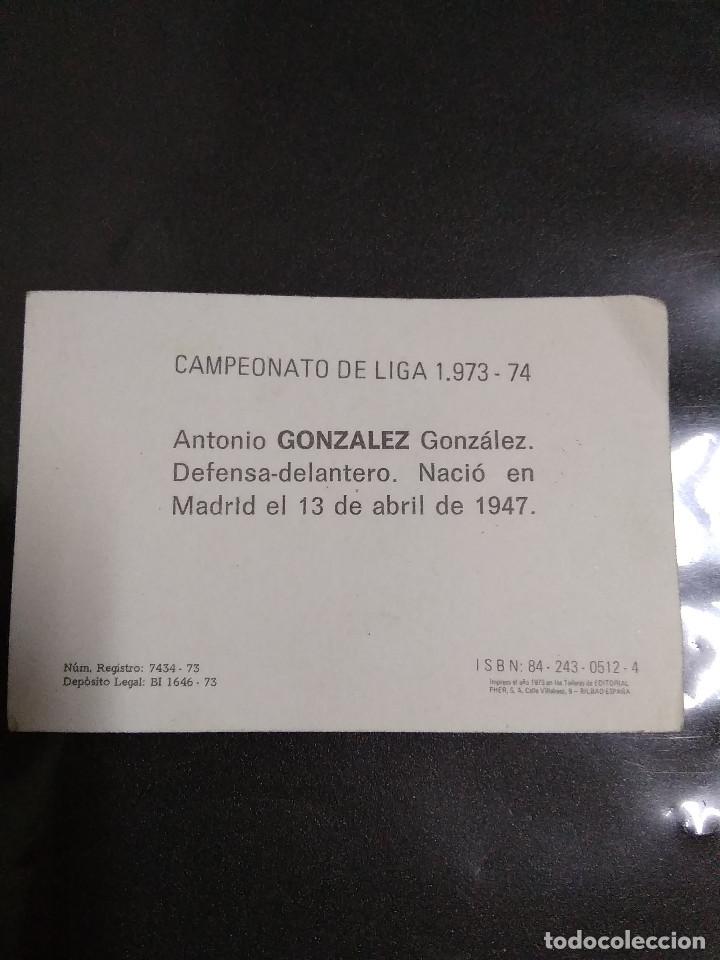 Cromos de f&uacute;tbol: GONZALEZ - Foto 2