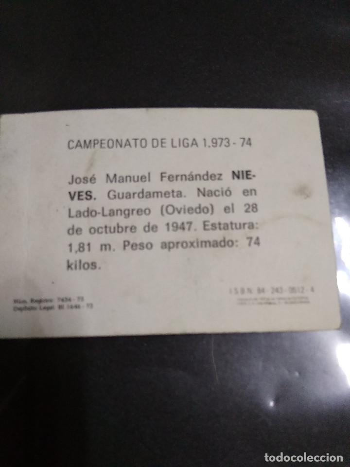 Cromos de f&uacute;tbol: NIEVES - Foto 2