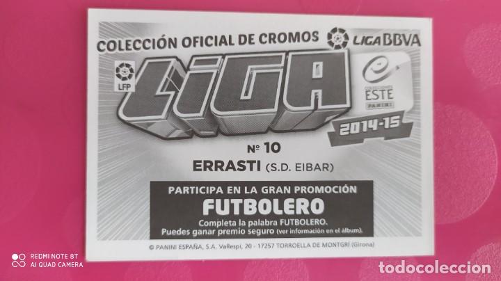 Cromos de f&uacute;tbol: ERRASTI 10 EIBAR ESTE 14 15 2014 2015 - Foto 2