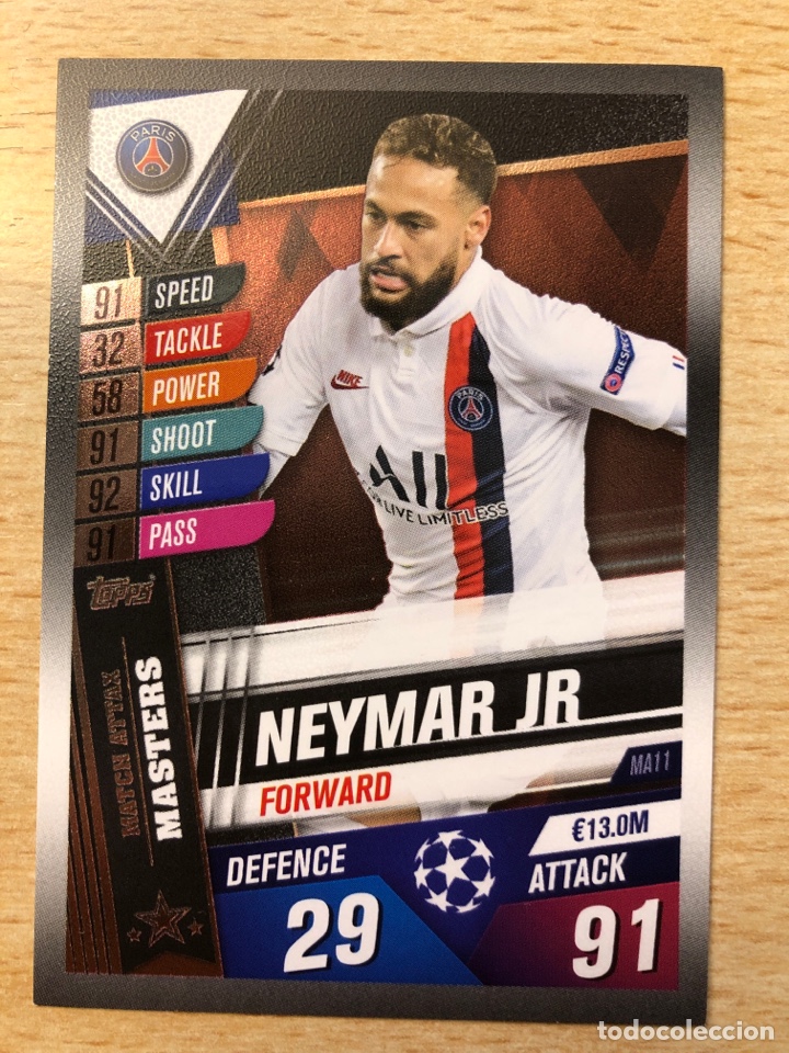 21/22 Topps Merlin Chrome newest UEFA League Neymar Jr Gold /50 PSG