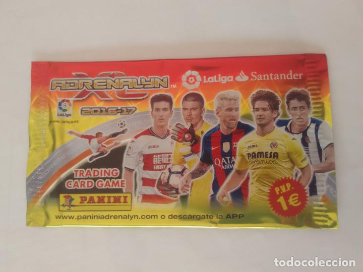 Cromos de f&uacute;tbol: MESSI PATO OYARZABAL ALBERTO BUENO SOBRE CROMOS VAC&Iacute;O LIGA F&Uacute;TBOL 2016-2017 ADRENALYN 16-17 PANINI