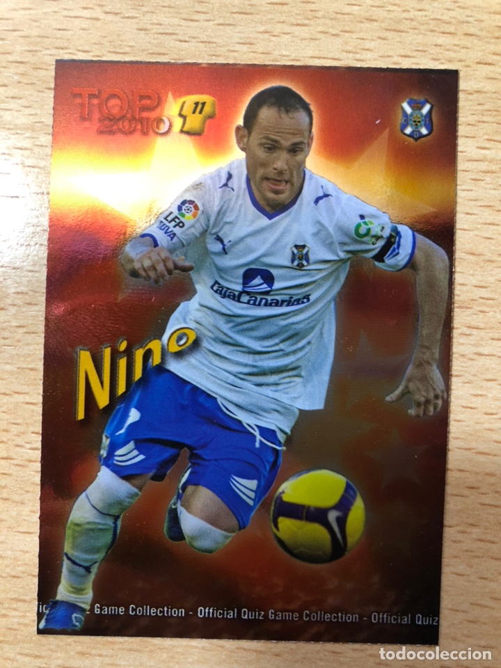 Cromos de Futebol: # 637 Nino Tenerife top 11 Mundicromo 2010 versi&oacute;n rojo brillo liso