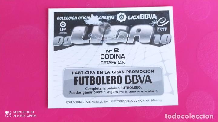 Cromos de f&uacute;tbol: 2 CODINA GETAFE ESTE 09 10 2009 2010 - Foto 2