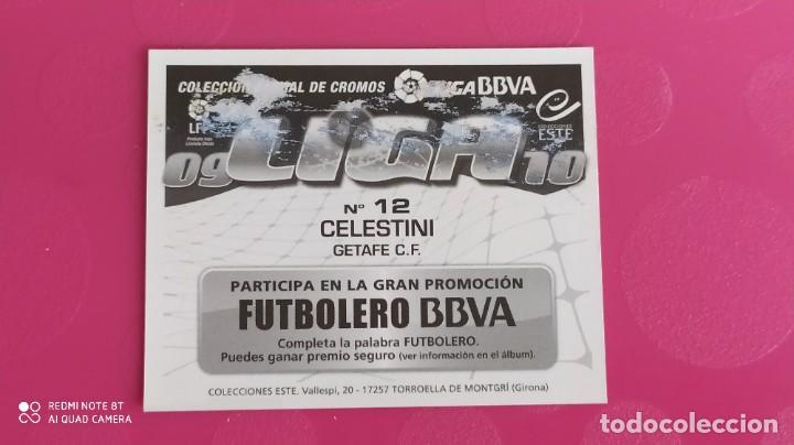 Cromos de f&uacute;tbol: 12 CELESTINI GETAFE ESTE 09 10 2009 2010 - Foto 2