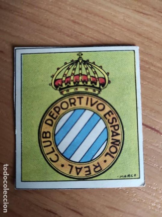 Fu&szlig;ball-Sticker: Cromo f&uacute;tbol Enciclopedia cultural de Chicos Ense&ntilde;a Escudo del Espa&ntilde;ol serie 4E